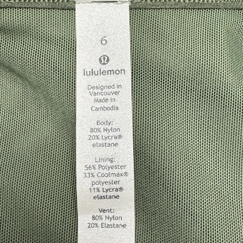 Lululemon Define Jacket Womens 6 Green Camo Full Zip Athletic‎ Yoga Running